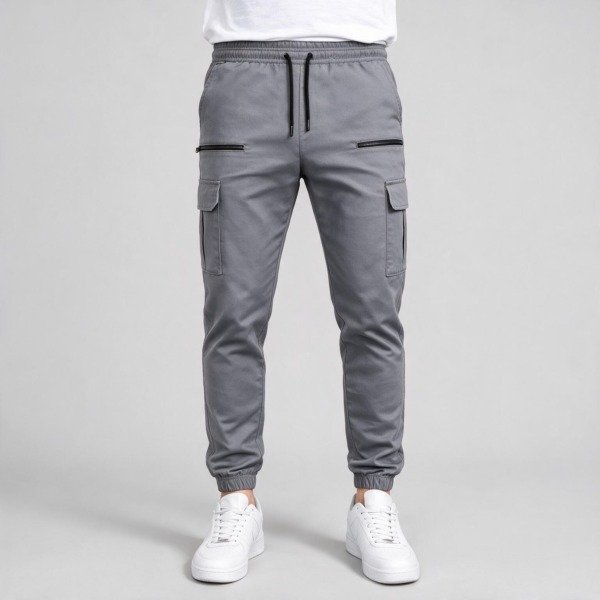 Erkek Kargo Jogger Pantolon model üzerinde ön görünüm